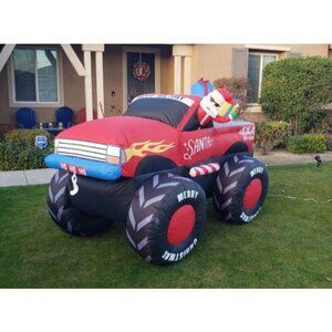 7.5 FT Long Christmas Inflatables Santa Claus Outdoor Decorations Blow Up